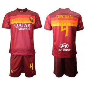 AS Roma Fodboldtrøjer Bryan Cristante 4 Børn Hjemmebanesæt 2020/21 Kort ærmer